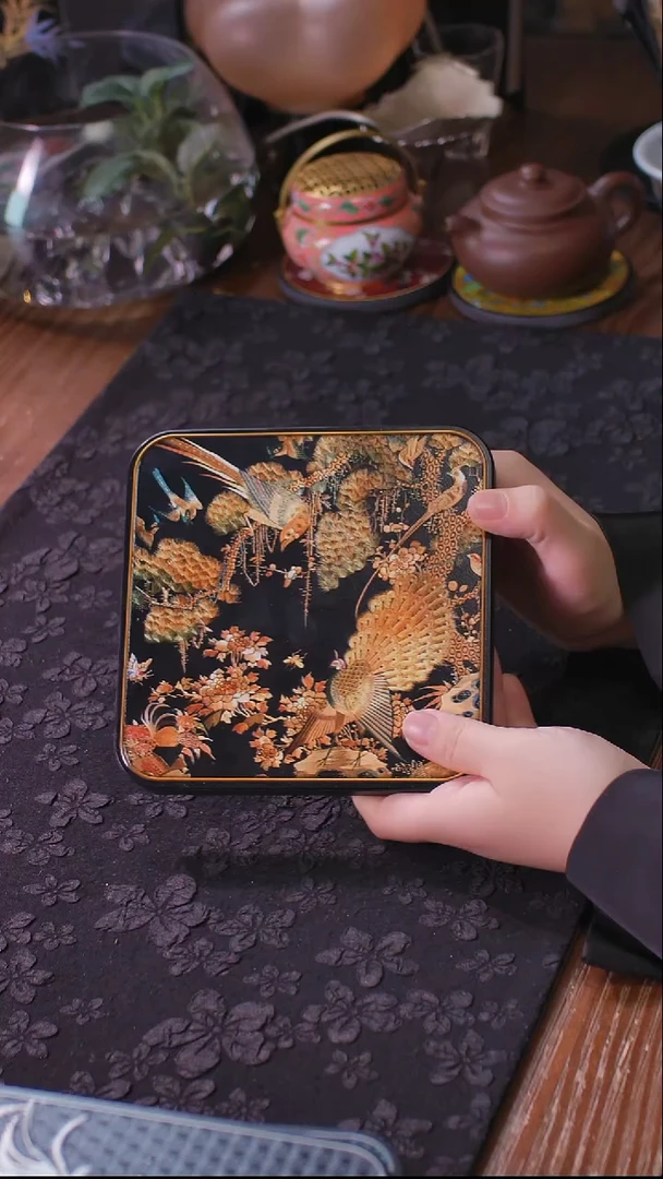 壹藏贰宝百鸟朝凤图案大垫子一片