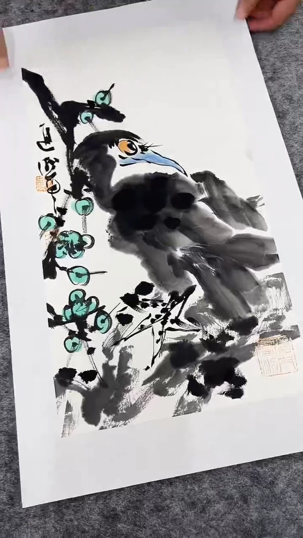 国画李进潮-1平尺-花鸟