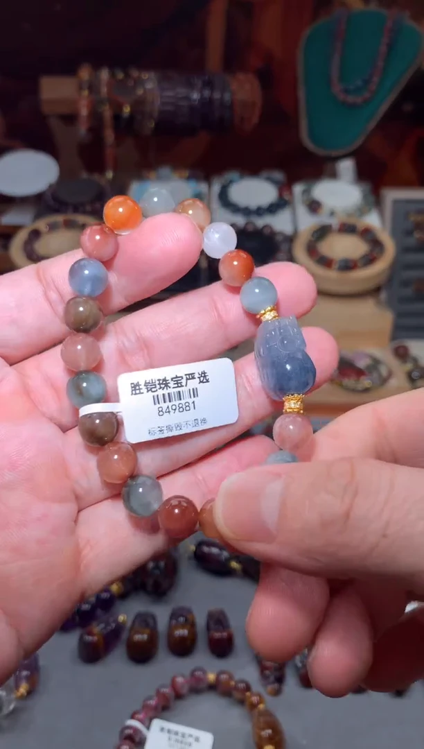 未镶嵌珠宝半成品水晶兔毛貔貅手串