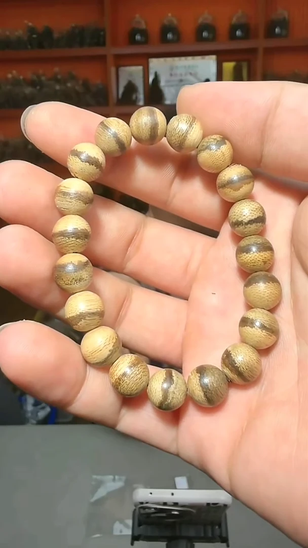 沉香手串9号马泥涝花珠1.0多样性发一