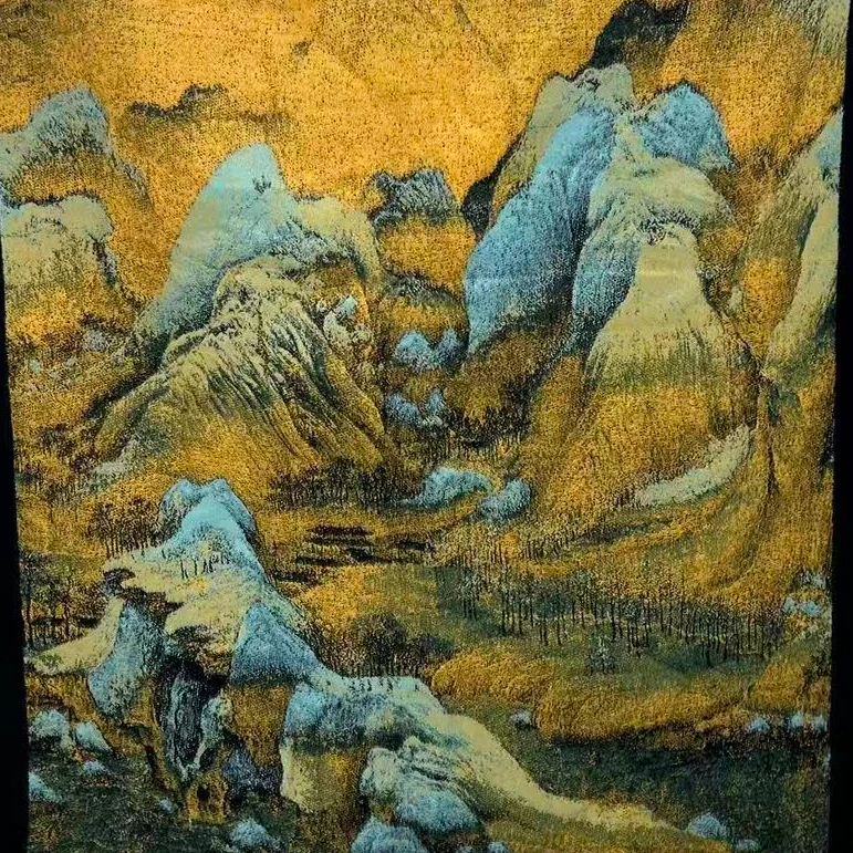 锦悦【千里江山】锦悦高端秋冬新款新中式围巾披肩60*190（A314）