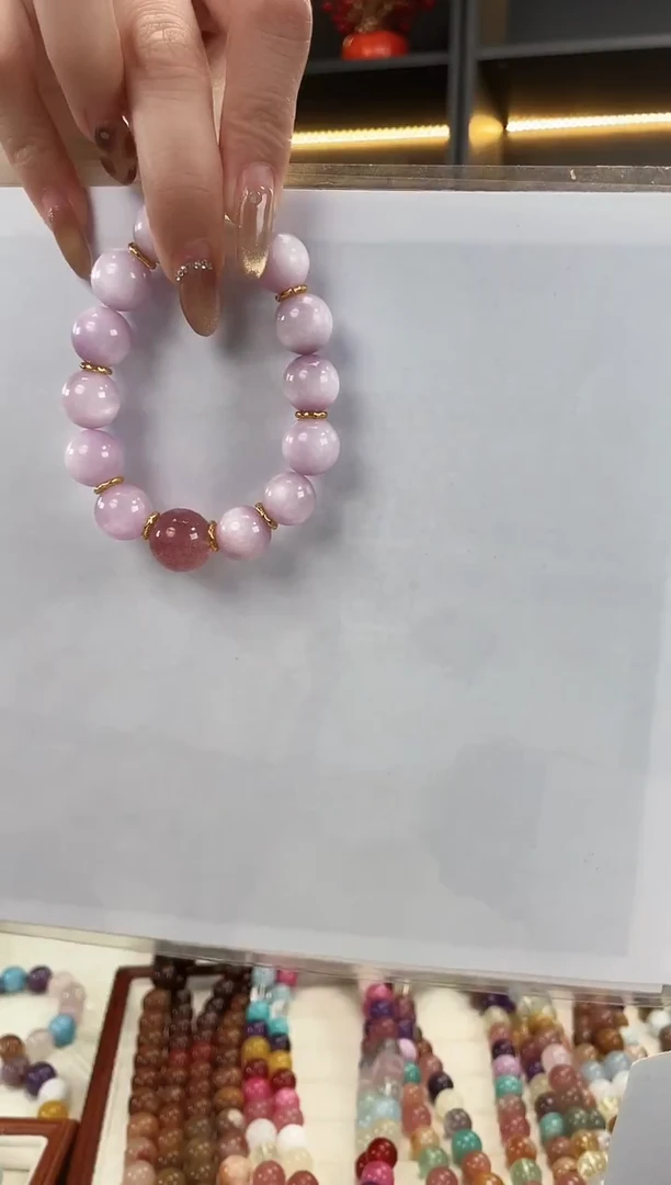 未镶嵌手链水晶紫锂辉手串