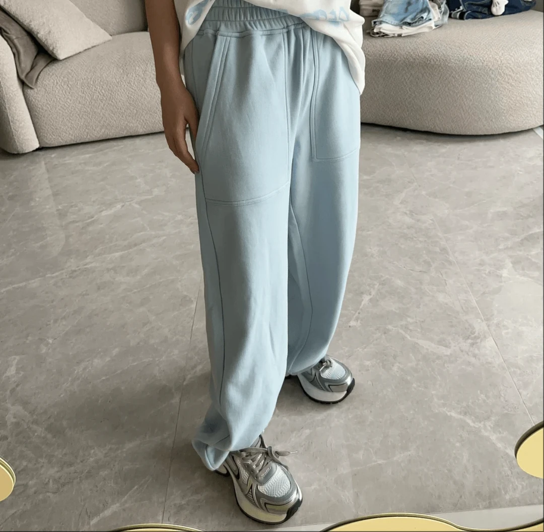 舟舟 【海盐香芋】休闲裤卫裤长裤运动时尚宽松E25