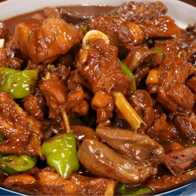 【正宗柴火炒鸡】正宗（公鸡）跑地鸡地锅鸡现杀现炒 包冰率10%以内