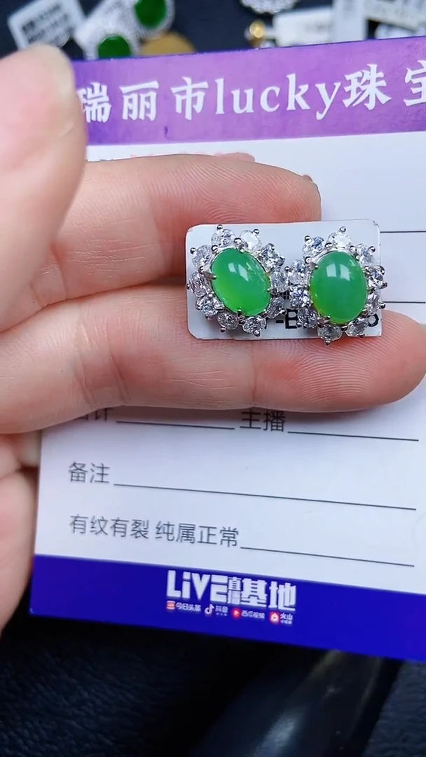 颈饰银S925镶嵌翡翠6649