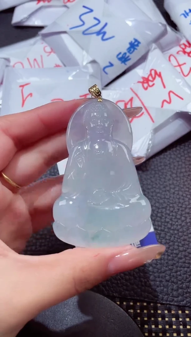 颈饰18K金镶嵌翡翠507