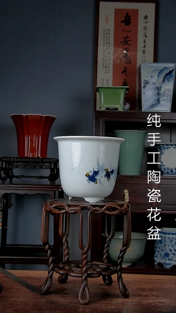 景德镇陶瓷手工花盆
