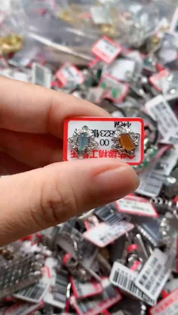 银S925镶嵌戒指翡翠天然A货缅甸翡翠