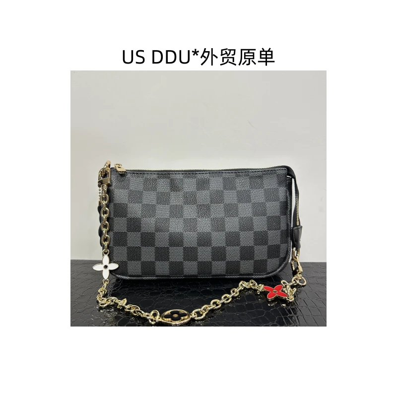 A152 黑色棋盘麻将包单肩包F8090/F012