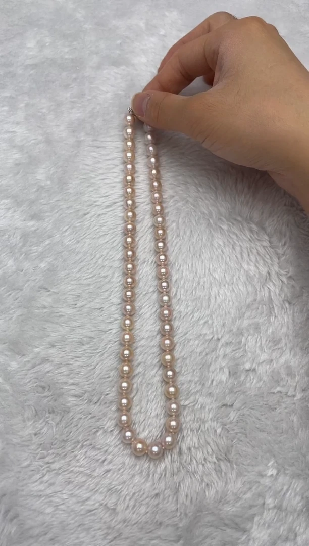 项链银S925镶嵌海水珍珠AK8-8.5mm