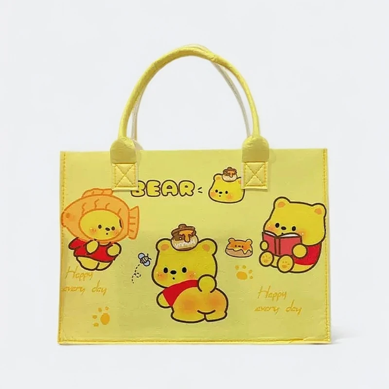 可爱精美卡通毛毡包手提包外出休闲妈咪包礼品购物袋大容量拎包