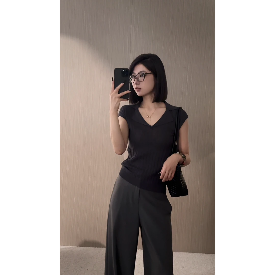 【ZZ严选】编号A395-A570轻奢高级感气质针织衫上衣短袖T恤女夏季