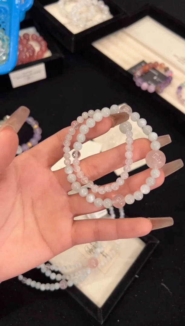 【闪购商品】水晶手链合金白月光双圈手链x702