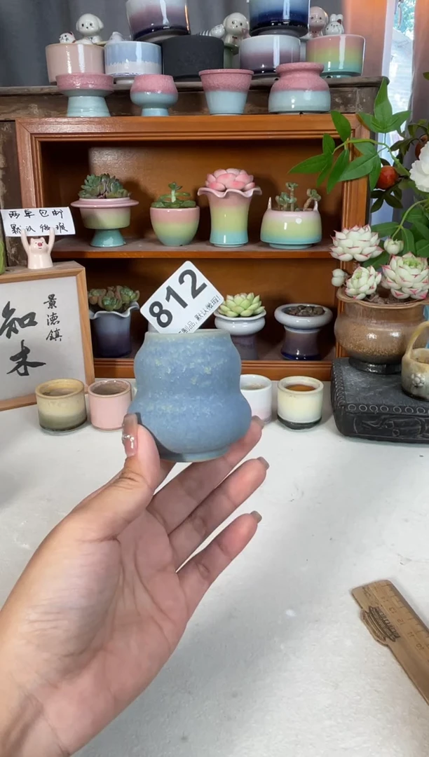 瓷片812知木小芳花盆