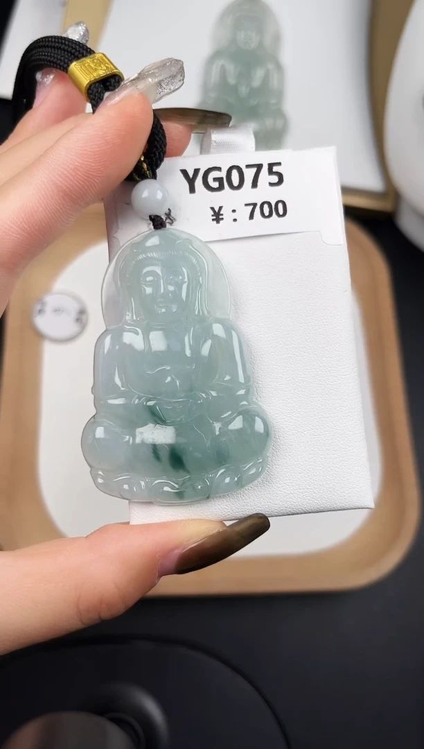 颈饰未镶嵌翡翠YG075冰飘花观音