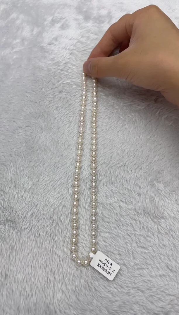 海水珍珠银S925镶嵌项链AK6-6.5mm