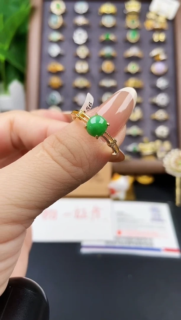 银S925镶嵌戒指翡翠21