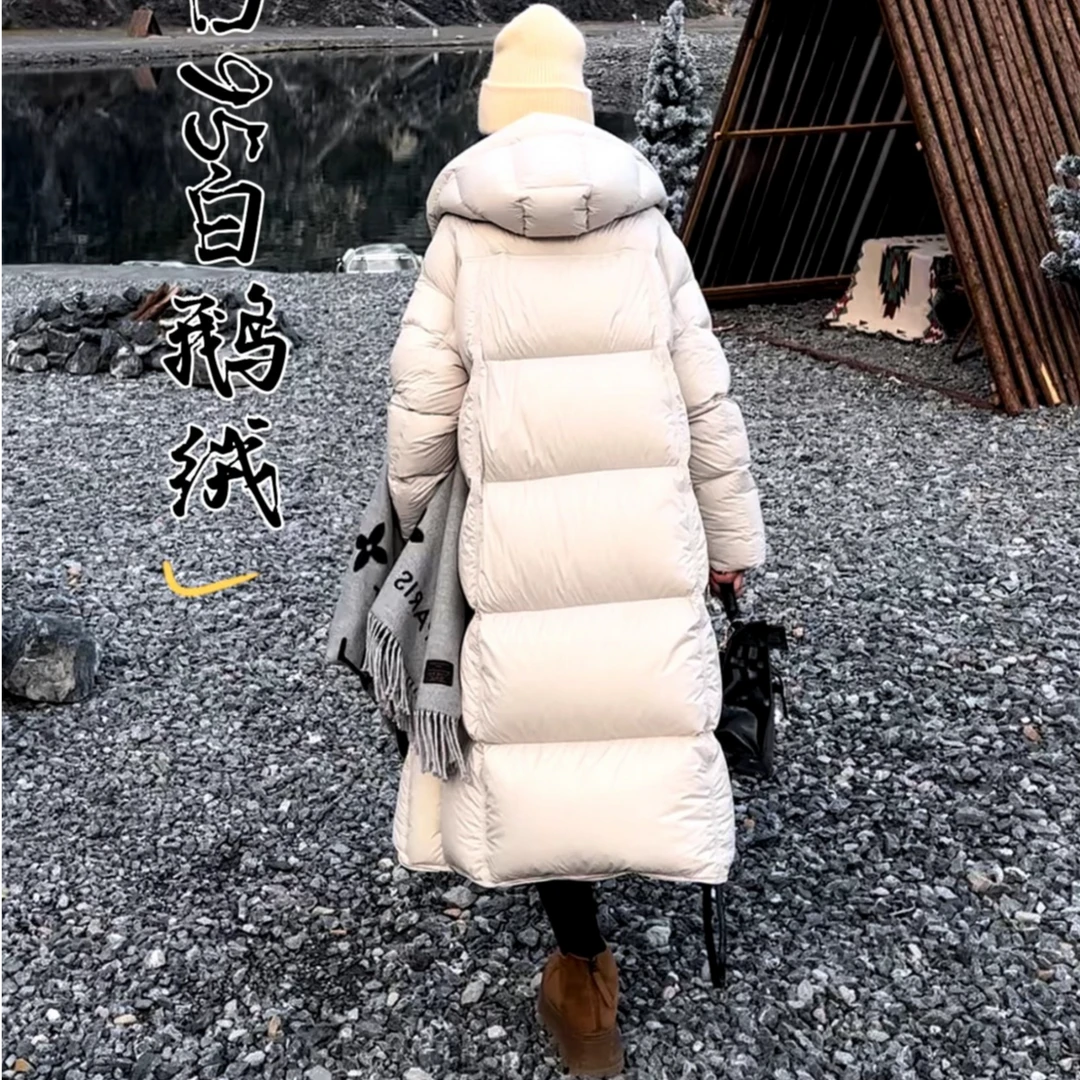 【丽宝专属】2025新款白鹅绒时尚休闲百搭保暖长款羽绒服6899韩版