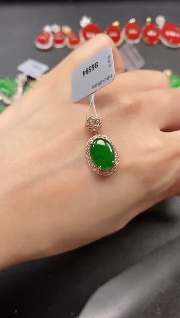 银S925镶嵌戒指翡翠51151