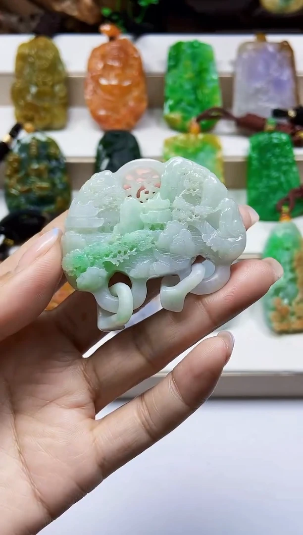 颈饰未镶嵌翡翠翡翠A货