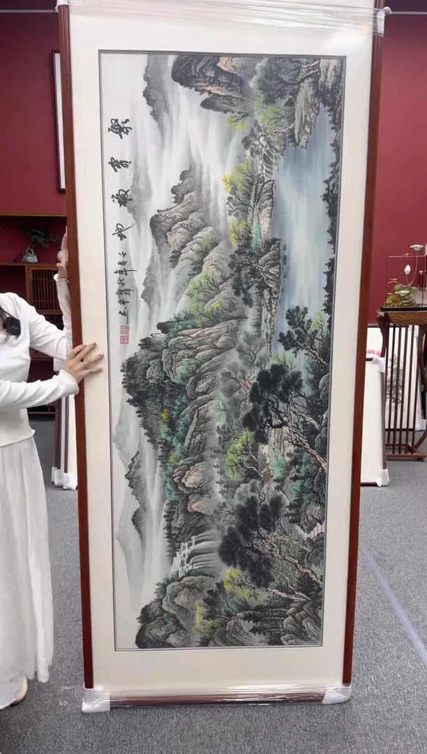 国画手绘 聚宝福地 219*88