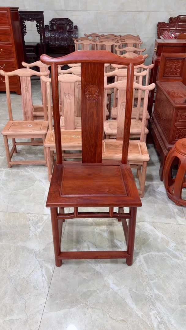 【闪购商品】花梨木类成套家具刺猬紫檀餐椅一对