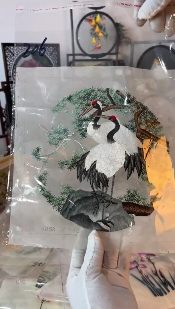 织绣纯手工非遗苏绣双面绣绣片206