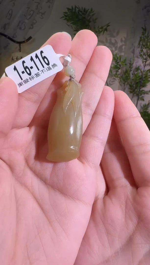 和田玉未镶嵌颈饰竹节 116