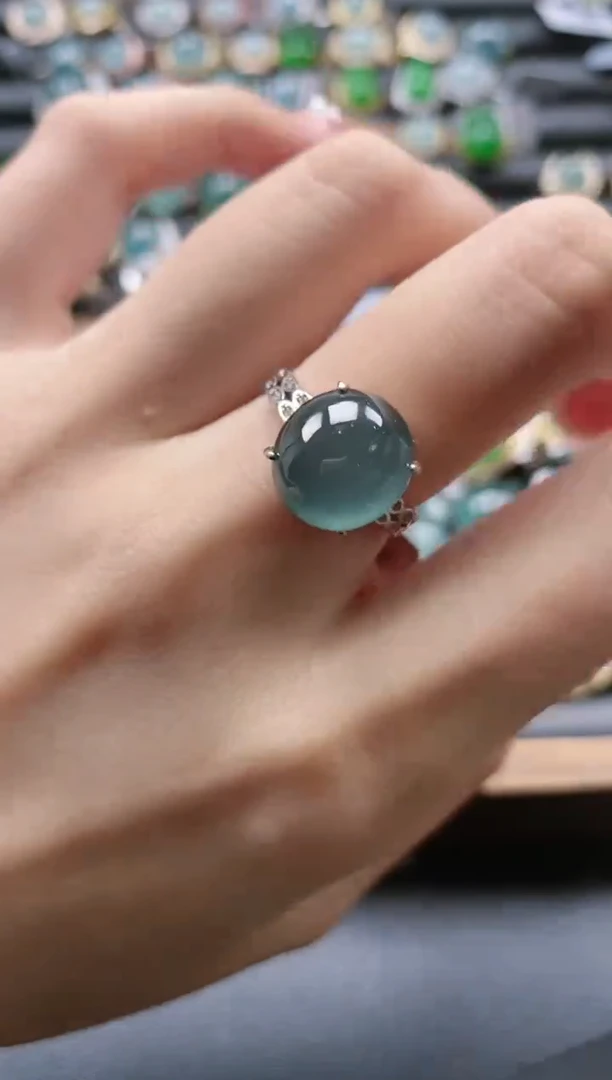 【闪购商品】翡翠戒指银S925镶嵌51511