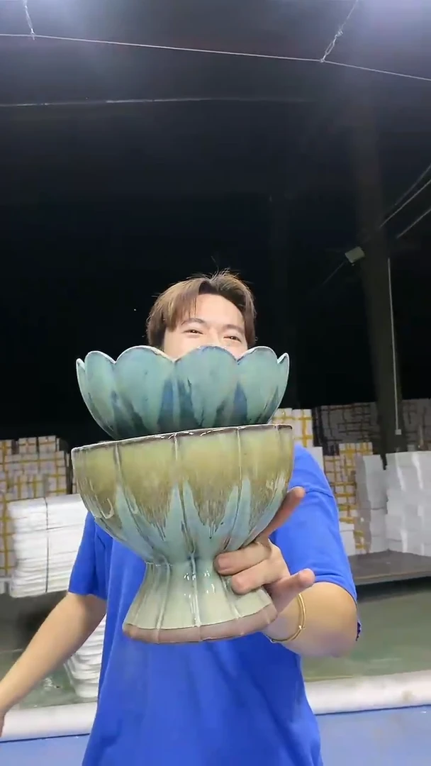 宜兴紫砂粗陶花盆