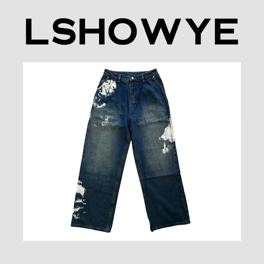 LSHOWYE｜喷漆牛仔裤 t25006
