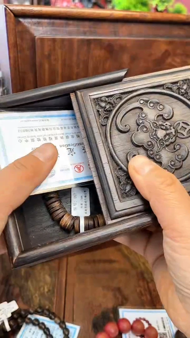 【闪购商品】木盒+串-35莺歌绿片单圈妍妍批发