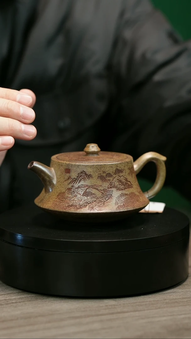 茶壶紫砂T****mH2015李琴段泥山水柱础