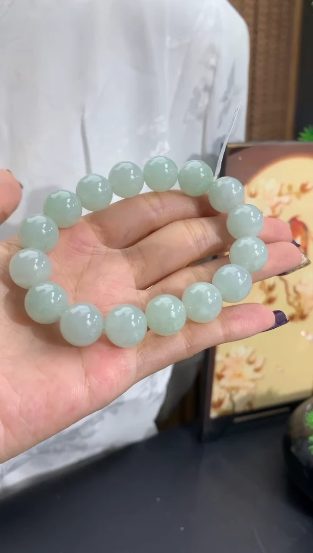 未镶嵌手串翡翠卡12.7mm