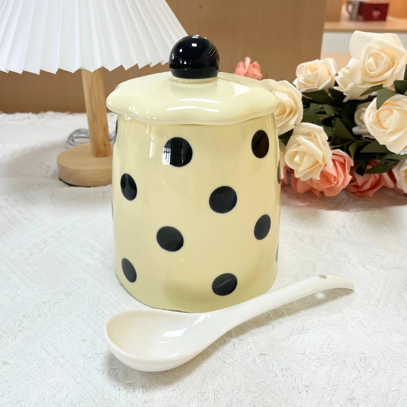 【木子家专属】猪油罐陶瓷简约密封罐油壶网红牛奶杯喝水杯