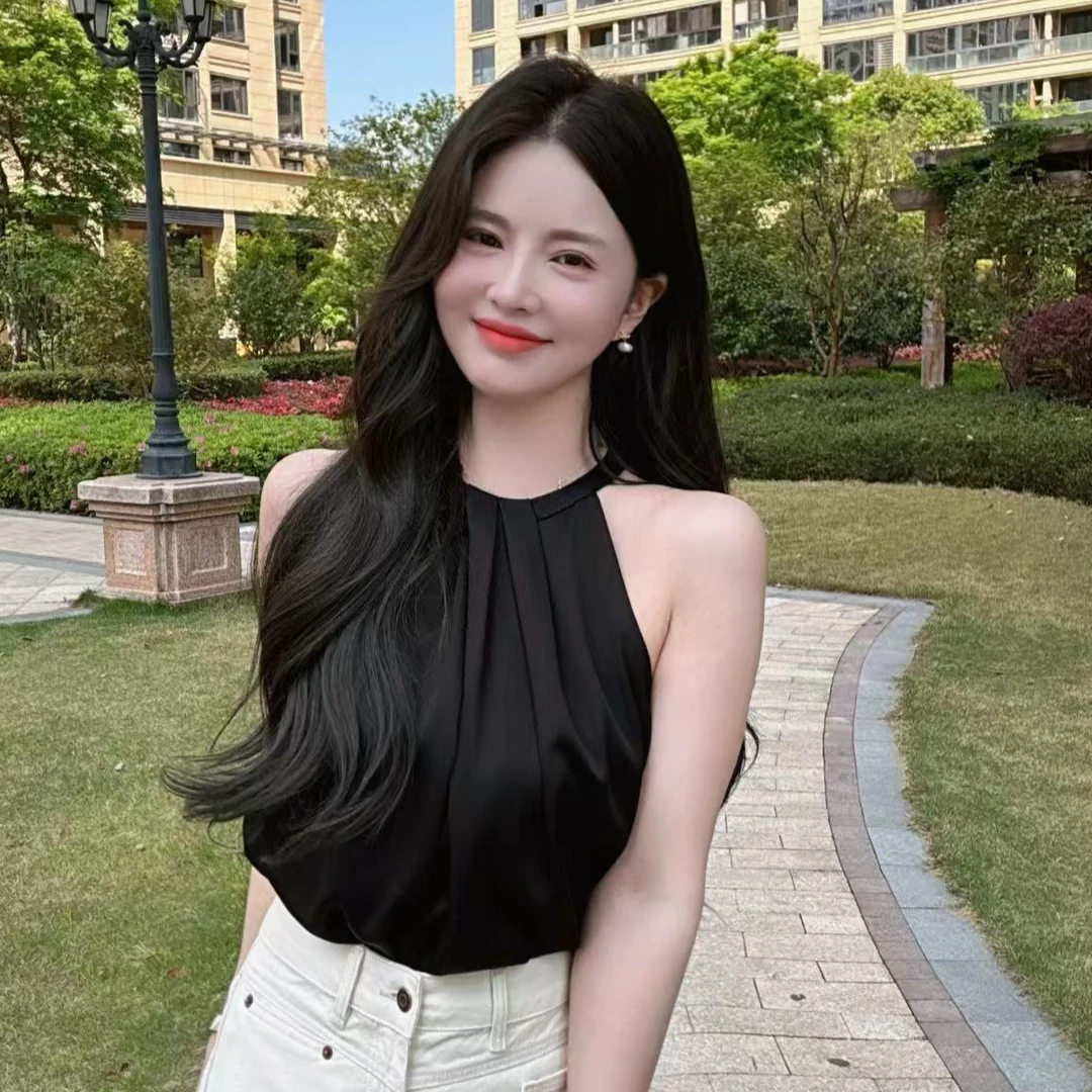 福利7.17号气质时尚名媛分无袖上衣 （现货）夏季显瘦性感无袖上衣