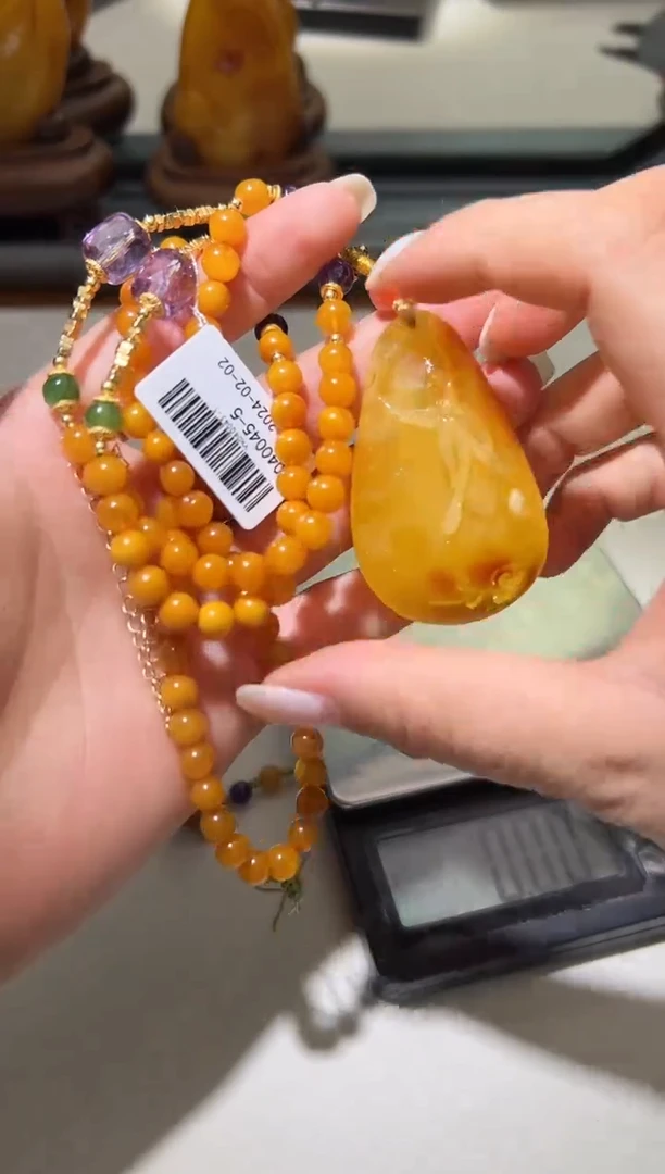 裸石琥珀未镶嵌蜜蜡吊坠