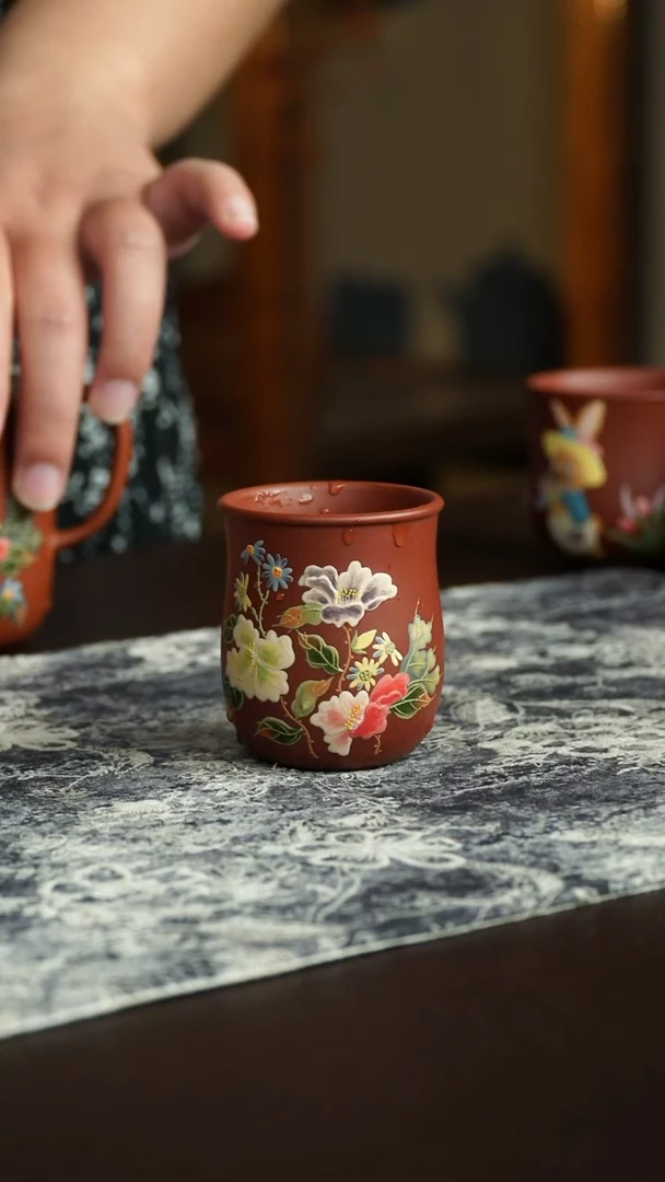茶杯紫砂46号宜兴紫砂原矿作品