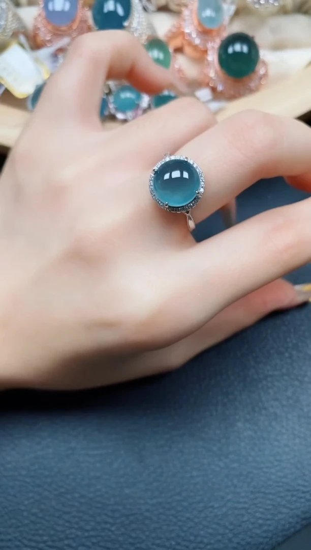 【闪购商品】翡翠戒指银S925镶嵌翡翠