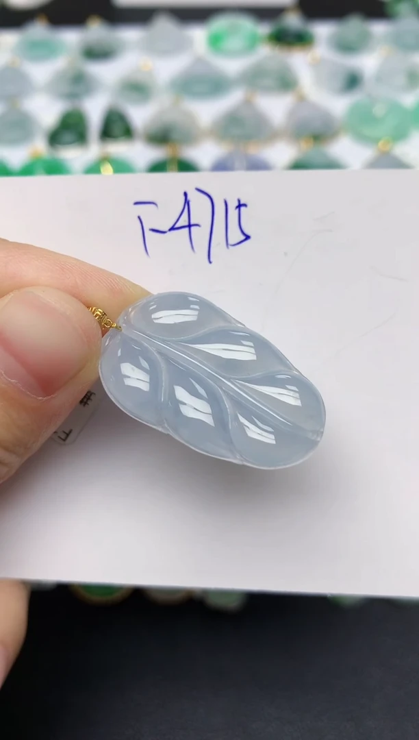 颈饰18K金镶嵌翡翠天然缅甸A货翡翠百元以上9元证书费自理