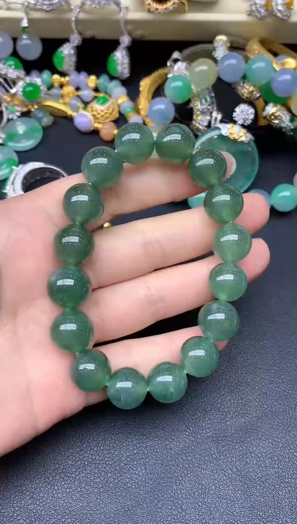 未镶嵌手串翡翠小*362-定金8000-总价43780-8000