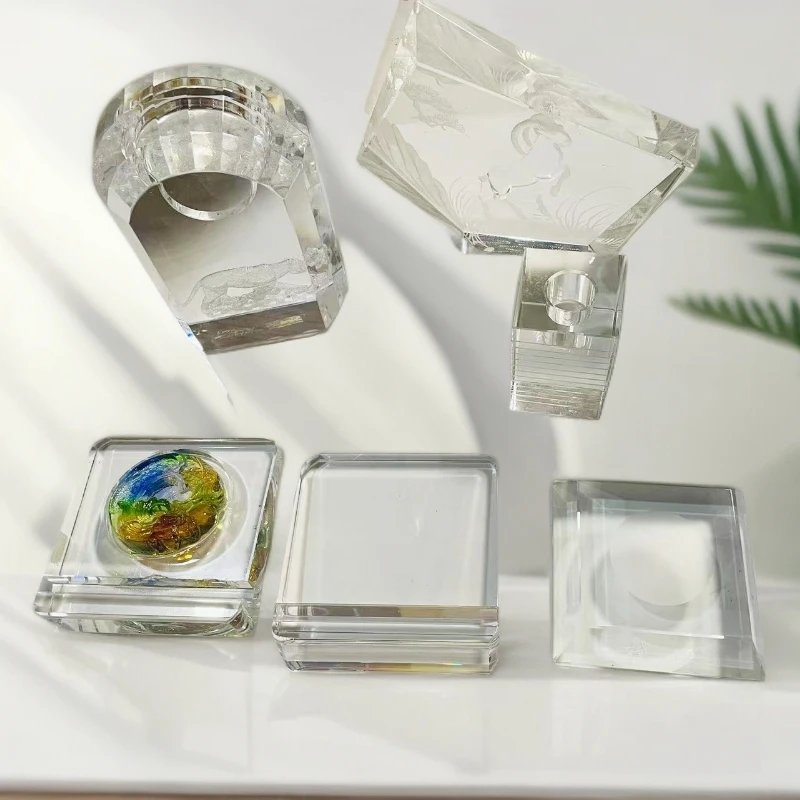透明水晶烟灰缸家庭摆件装饰