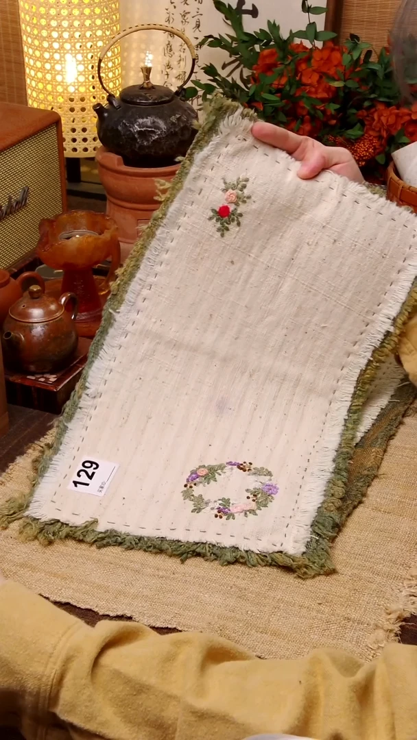 木*Cici手作刺子绣柿染壶垫杯129