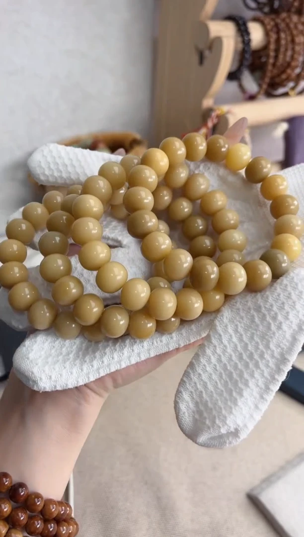 【闪购商品】菩提根/象牙果手串m667干磨算盘13*14mm