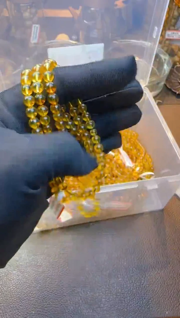 手链蓝珀未镶嵌蓝珀多圈6mm多样性发其一