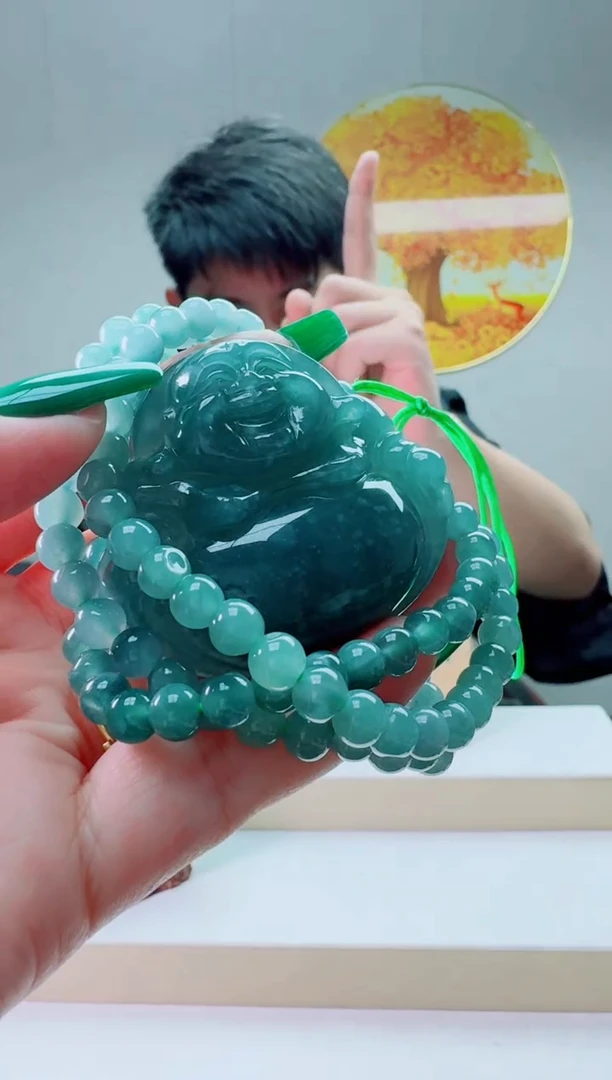 翡翠未镶嵌颈饰多样性随机发其一