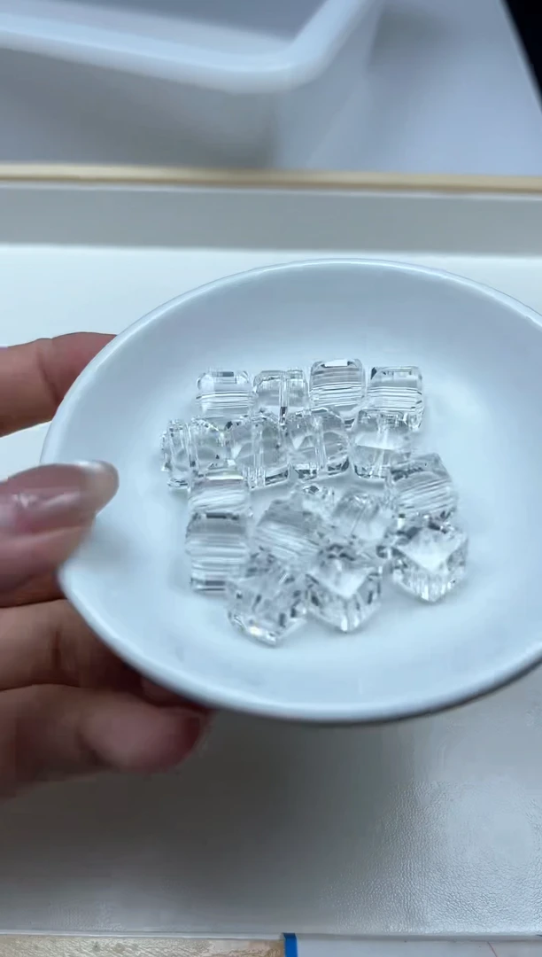 未镶嵌颈饰水晶B1401白水晶方糖10mm6个9元