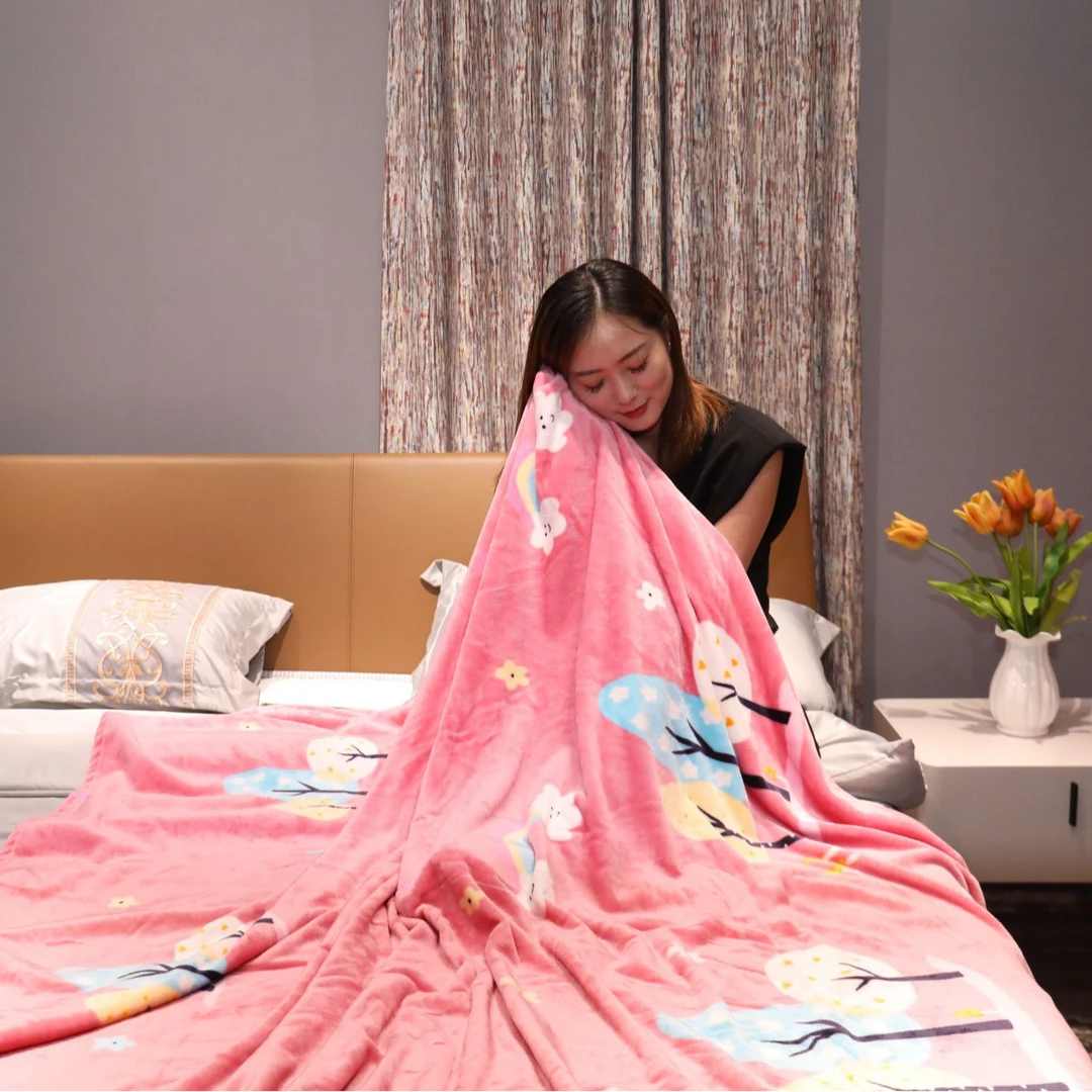 秋冬加厚保暖毯双面绒毛毯学生宿舍必备法兰绒毯单人午睡毯奶绒毯