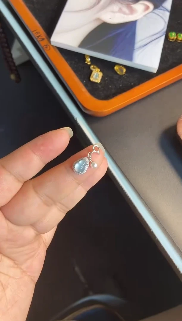 吊坠(不含链)银S925镶嵌翡翠1