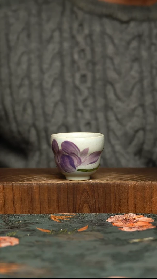 杯釉下彩手工手绘同款陶器
